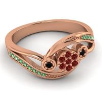 Simple Floral Pave Bypass Caya Ring