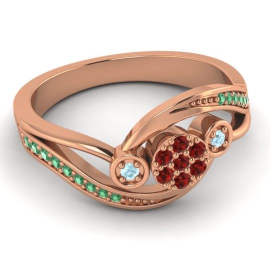 Simple Floral Pave Bypass Caya Ring