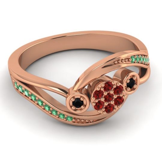 Simple Floral Pave Bypass Caya Ring