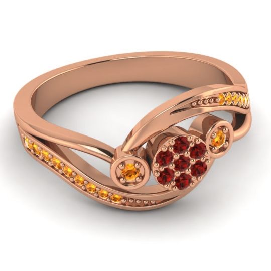 Simple Floral Pave Bypass Caya Ring