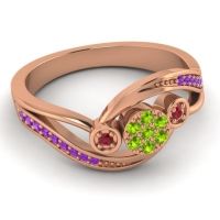 Simple Floral Pave Bypass Caya Ring