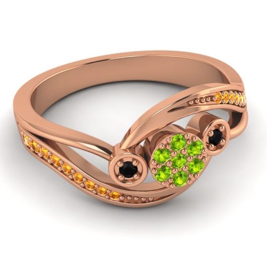 Simple Floral Pave Bypass Caya Ring