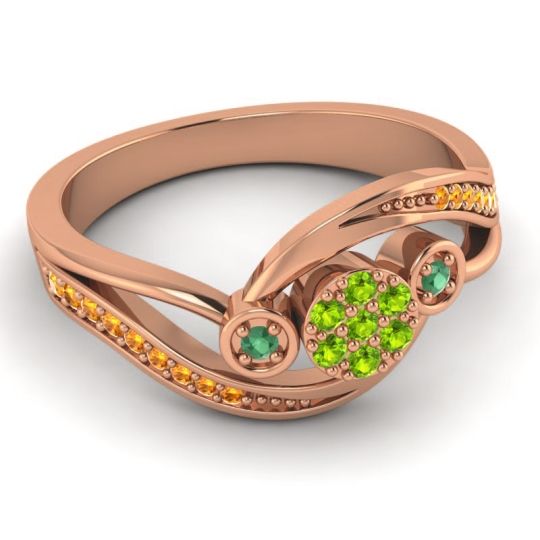 Simple Floral Pave Bypass Caya Ring