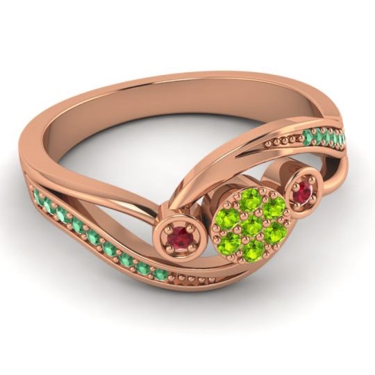 Simple Floral Pave Bypass Caya Ring