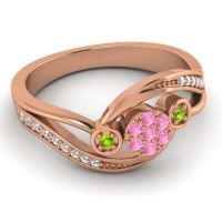 Simple Floral Pave Bypass Caya Ring
