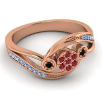 Simple Floral Pave Bypass Caya Ring