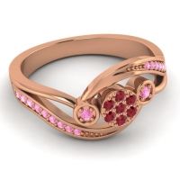 Simple Floral Pave Bypass Caya Ring