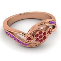 Simple Floral Pave Bypass Caya Ring