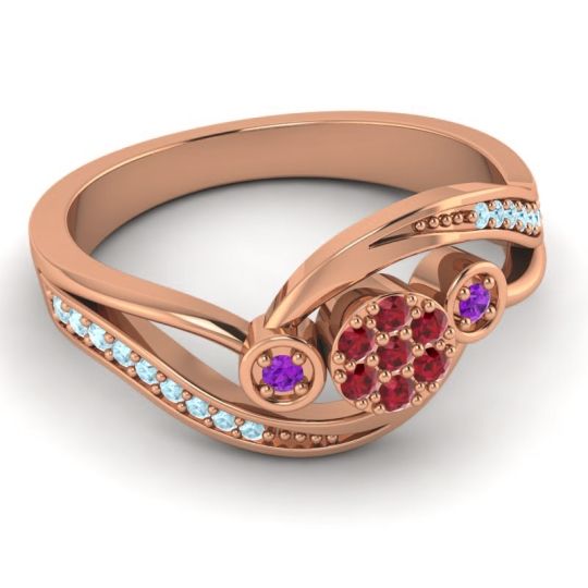 Simple Floral Pave Bypass Caya Ring