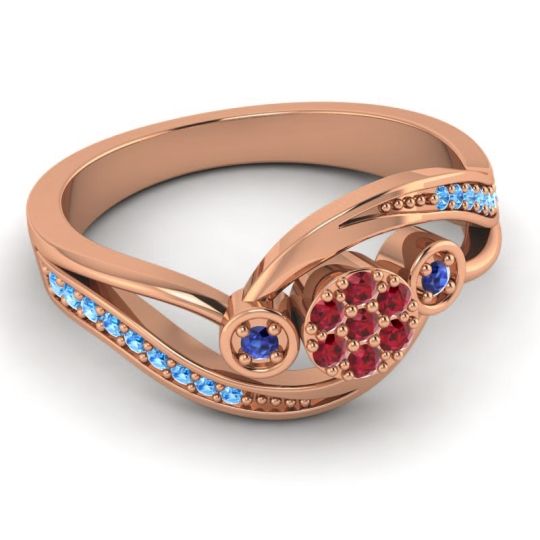 Simple Floral Pave Bypass Caya Ring