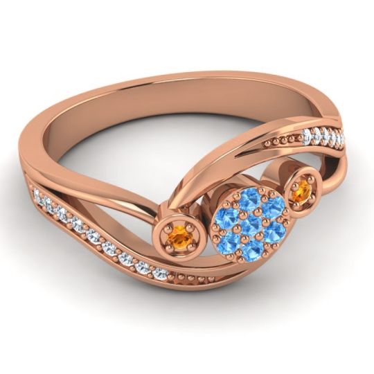 Simple Floral Pave Bypass Caya Ring