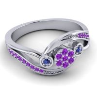 Simple Floral Pave Bypass Caya Ring