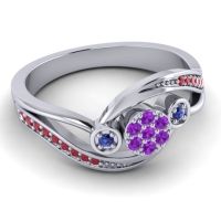 Simple Floral Pave Bypass Caya Ring