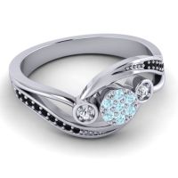 Simple Floral Pave Bypass Caya Ring