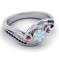 Simple Floral Pave Bypass Caya Ring