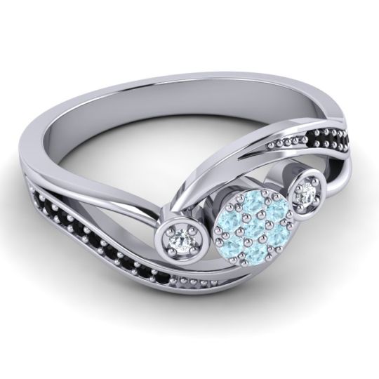 Simple Floral Pave Bypass Caya Ring