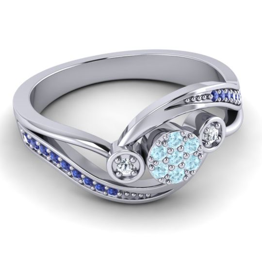 Simple Floral Pave Bypass Caya Ring