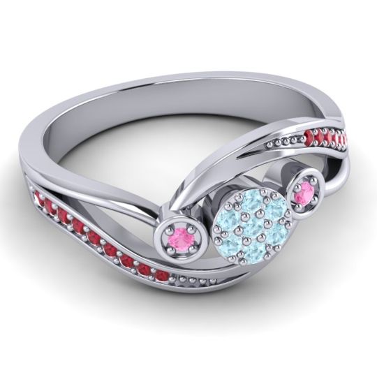 Simple Floral Pave Bypass Caya Ring