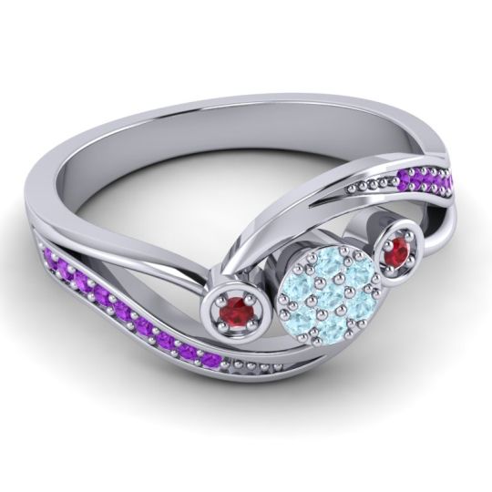 Simple Floral Pave Bypass Caya Ring