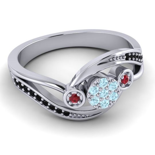 Simple Floral Pave Bypass Caya Ring