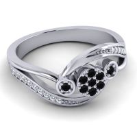 Simple Floral Pave Bypass Caya Ring