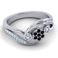Simple Floral Pave Bypass Caya Ring