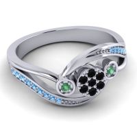 Simple Floral Pave Bypass Caya Ring