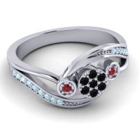 Simple Floral Pave Bypass Caya Ring