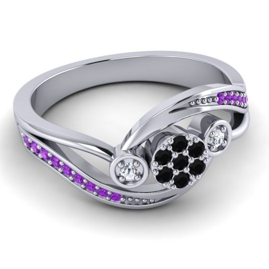 Simple Floral Pave Bypass Caya Ring