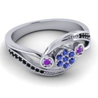 Simple Floral Pave Bypass Caya Ring