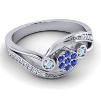 Simple Floral Pave Bypass Caya Ring