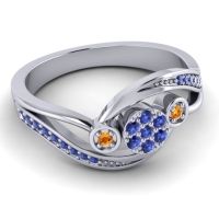 Simple Floral Pave Bypass Caya Ring