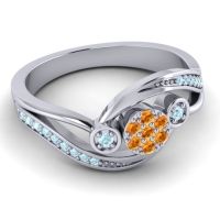 Simple Floral Pave Bypass Caya Ring