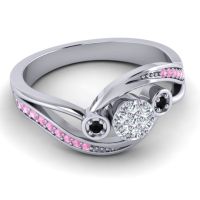 Simple Floral Pave Bypass Caya Ring