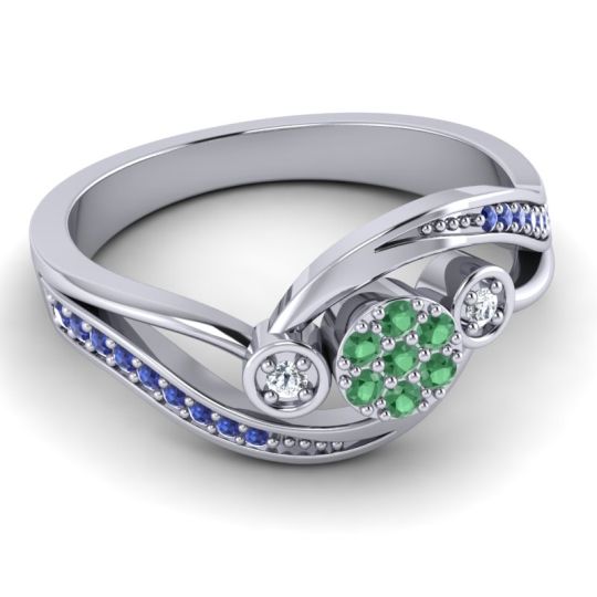 Simple Floral Pave Bypass Caya Ring