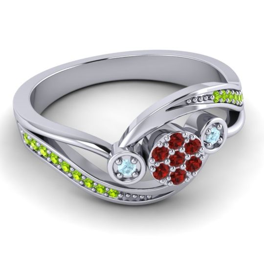 Simple Floral Pave Bypass Caya Ring