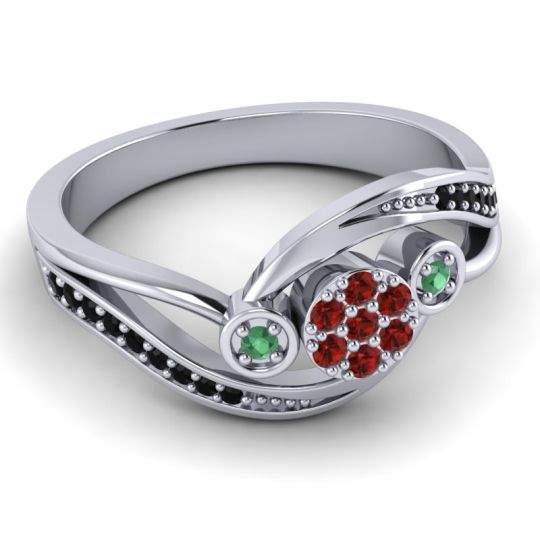 Simple Floral Pave Bypass Caya Ring