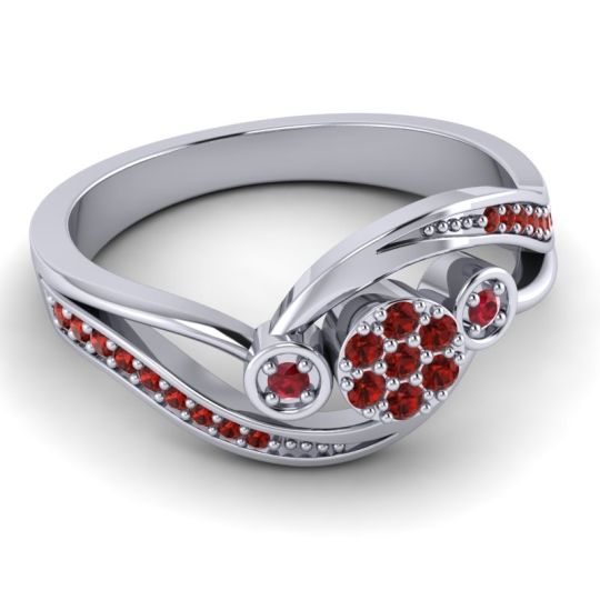 Simple Floral Pave Bypass Caya Ring