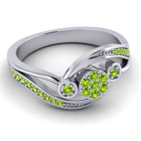 Simple Floral Pave Bypass Caya Ring