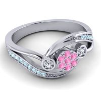 Simple Floral Pave Bypass Caya Ring