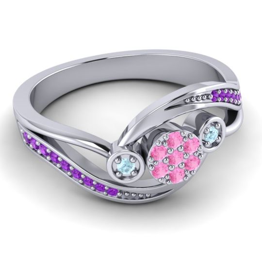 Simple Floral Pave Bypass Caya Ring