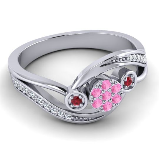 Simple Floral Pave Bypass Caya Ring