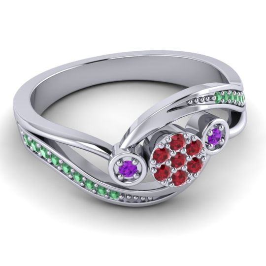 Simple Floral Pave Bypass Caya Ring