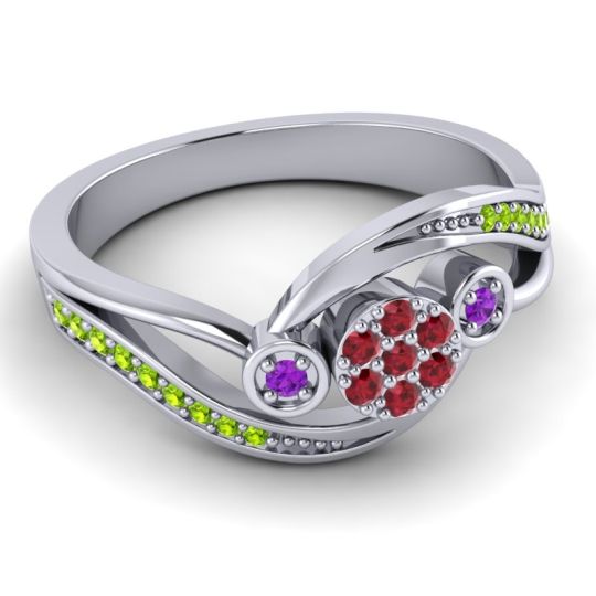 Simple Floral Pave Bypass Caya Ring