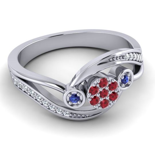 Simple Floral Pave Bypass Caya Ring