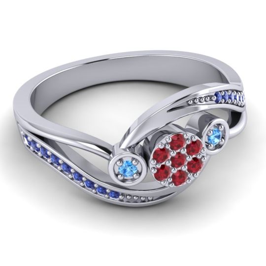 Simple Floral Pave Bypass Caya Ring