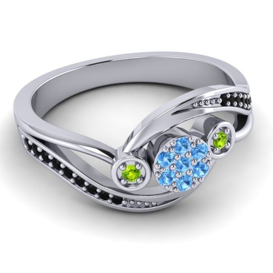 Simple Floral Pave Bypass Caya Ring