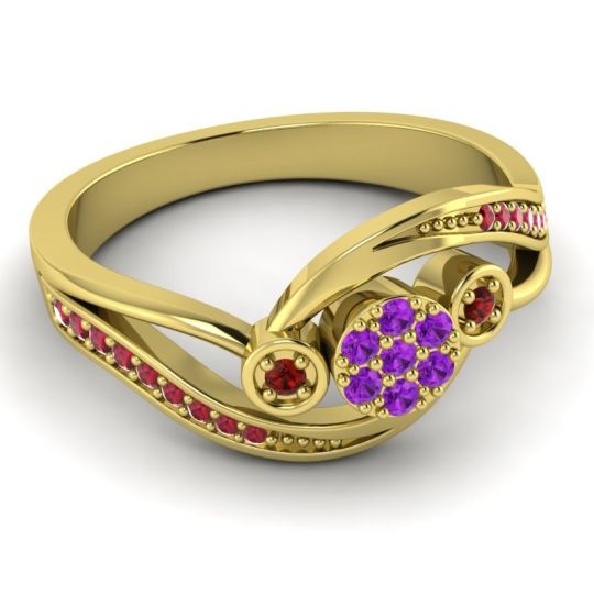 Simple Floral Pave Bypass Caya Ring