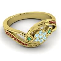Simple Floral Pave Bypass Caya Ring