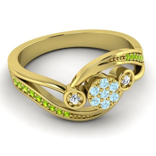 Simple Floral Pave Bypass Caya Ring